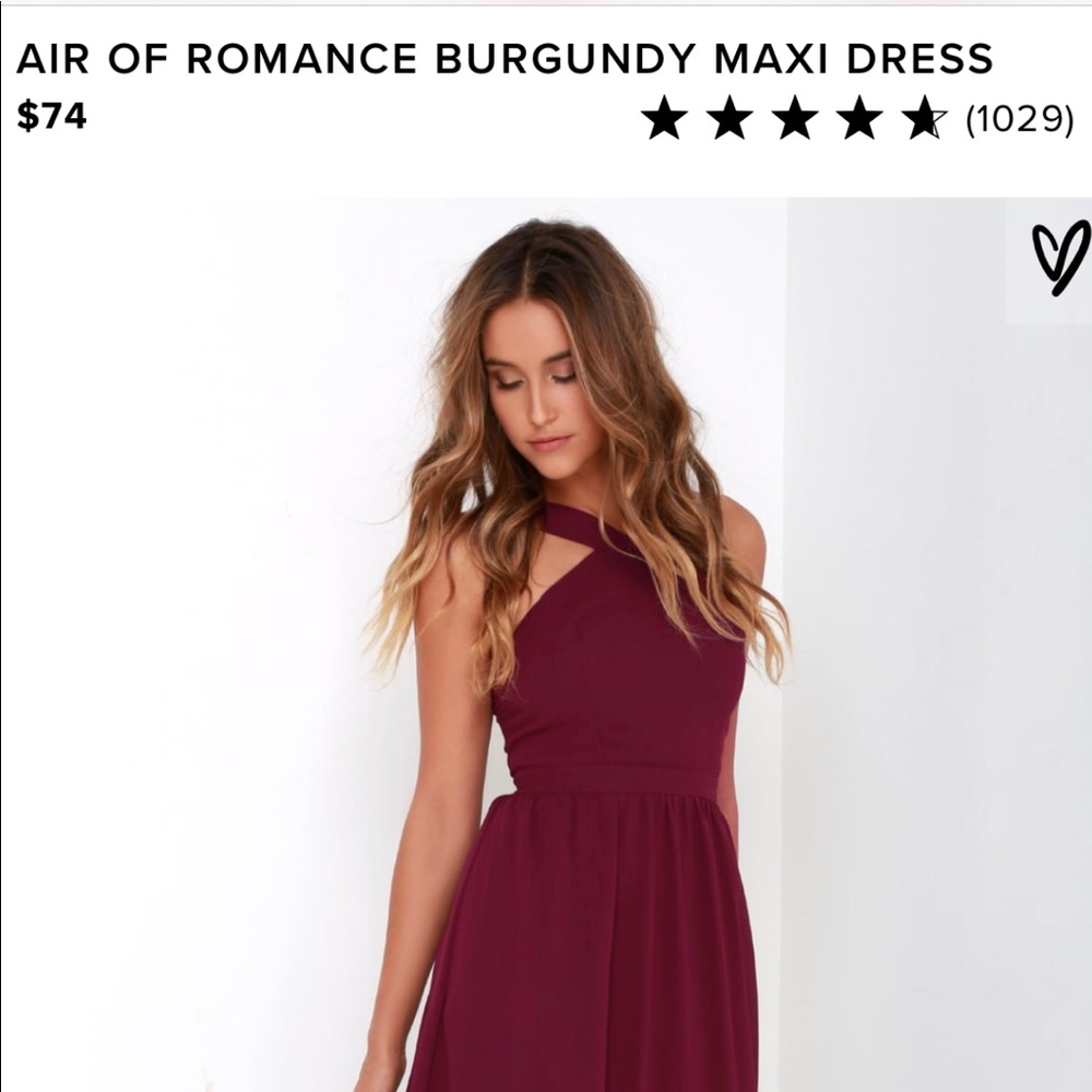 Air or Romance Burgundy Maxi Dress
